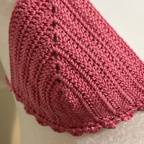 Handmade Crocheted Bra Top Halter Bikini Top Boho Festival Fun - Picture 3 of 9